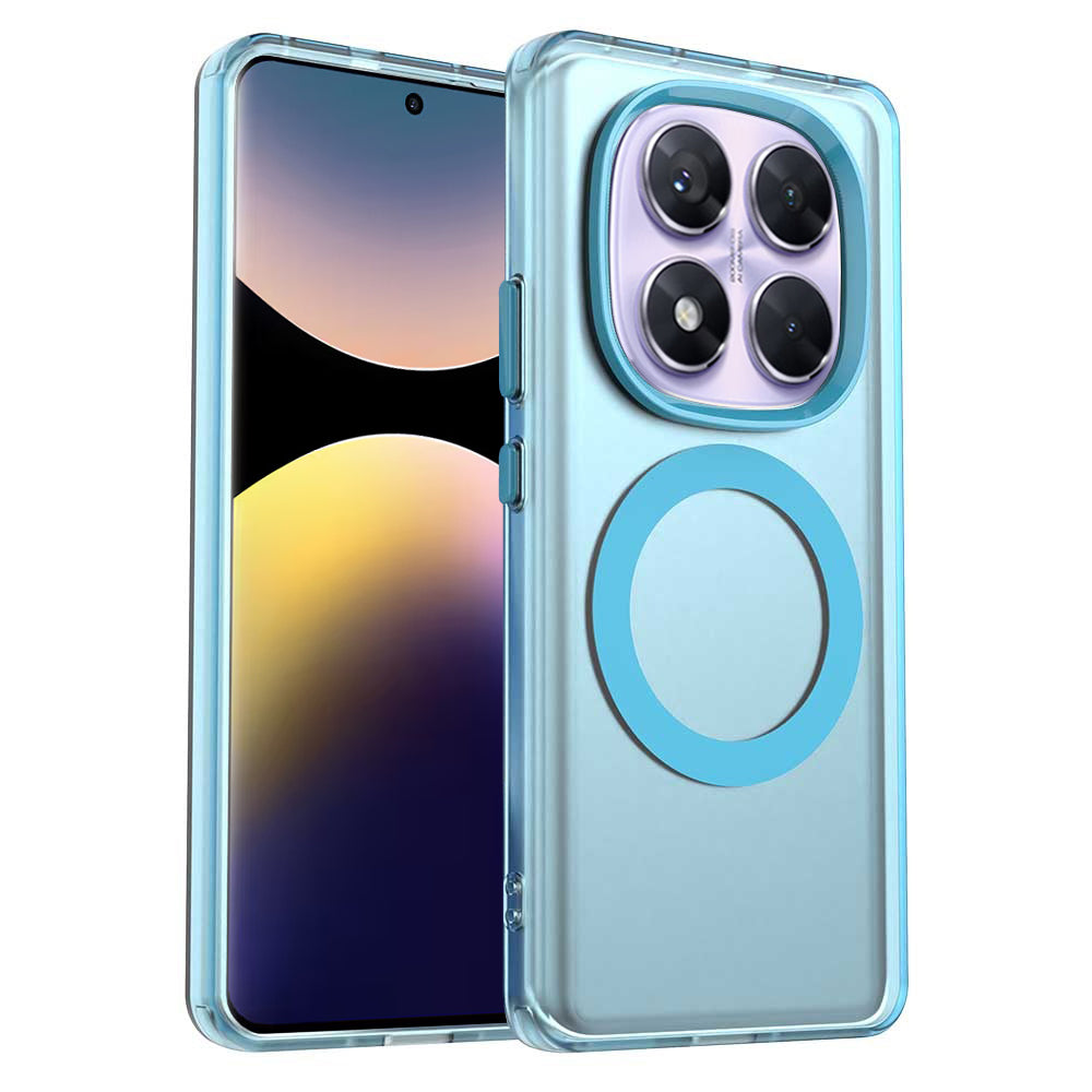 Custodia MagSafe per Xiaomi Poco X7 / Redmi Note 14 Pro 5G, Techsuit, CandyCase, Blu