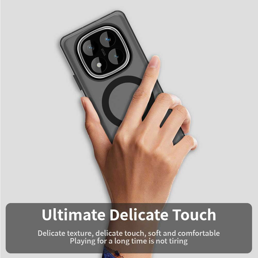 Custodia MagSafe per Xiaomi Poco X7 / Redmi Note 14 Pro 5G, Techsuit, CandyCase, Nera