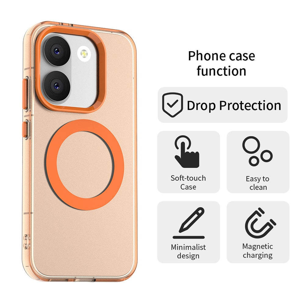 Custodia MagSafe per Xiaomi Poco X8 Pro, Techsuit, CandyCase, Arancione