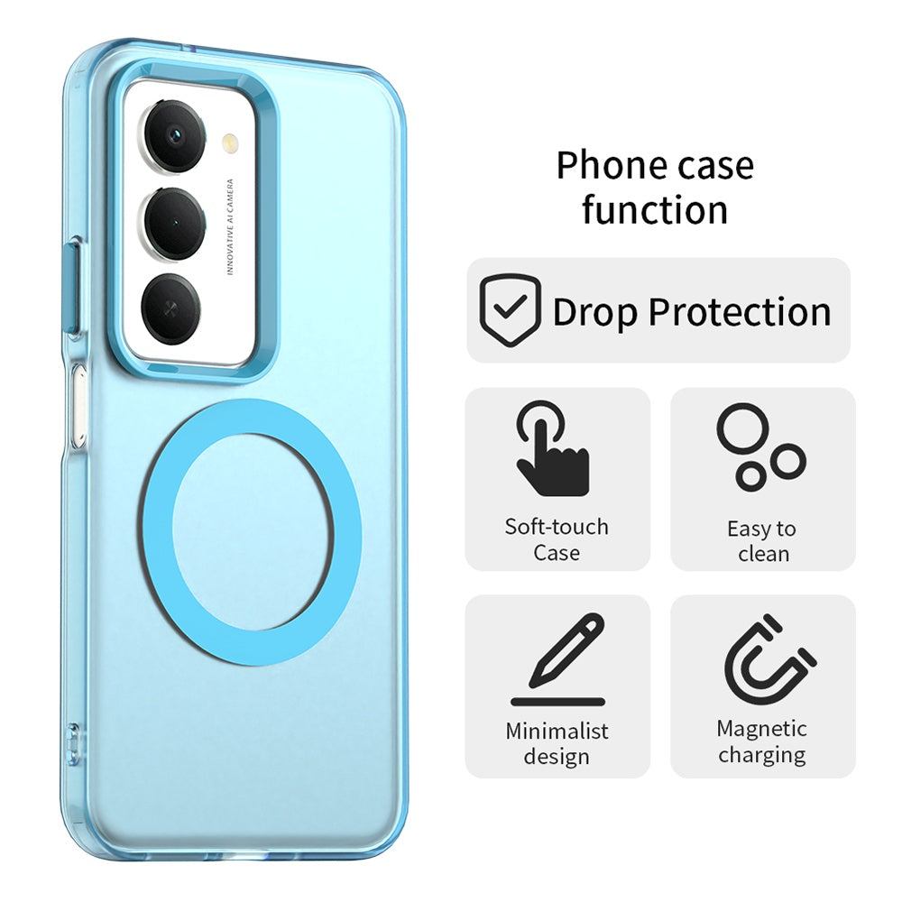 Custodia MagSafe per Xiaomi Redmi 15 5G / 15 4G, Techsuit, CandyCase, Blu
