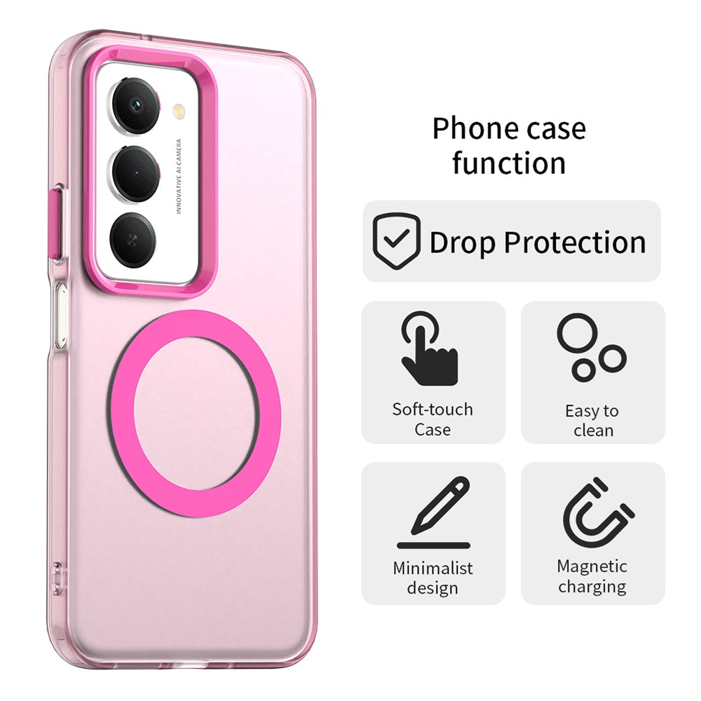 Custodia MagSafe per Xiaomi Redmi 15 5G / 15 4G, Techsuit, CandyCase, Rosa