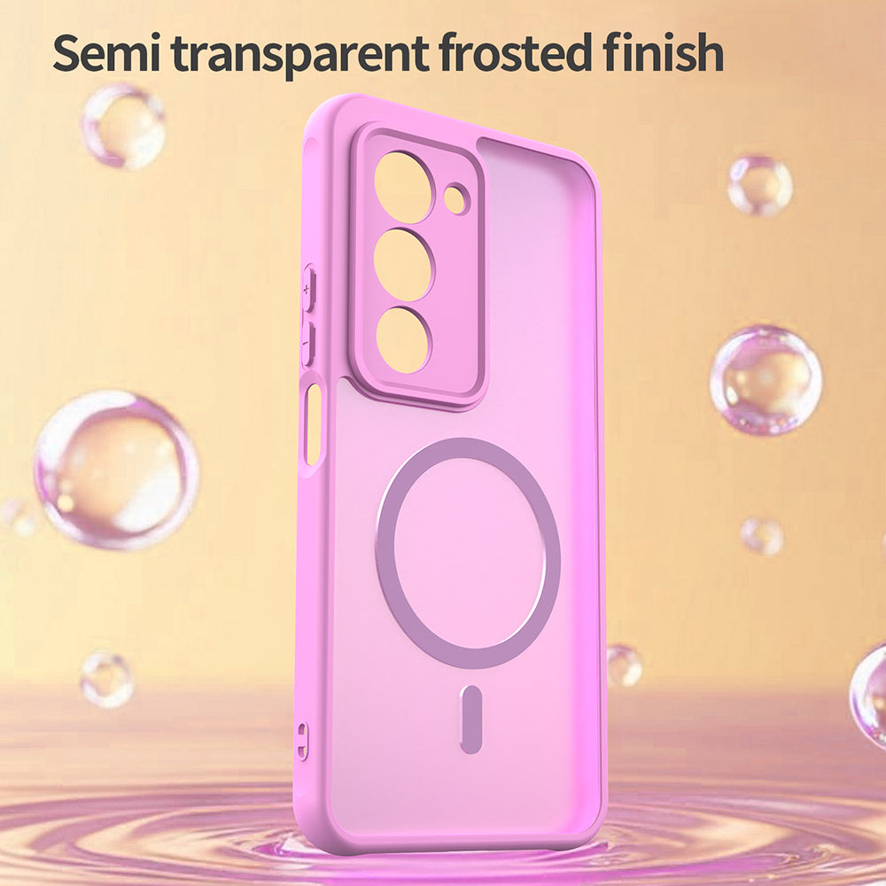 Custodia MagSafe per Xiaomi Redmi 15 5G / 15 4G, Techsuit, HaloFrost II, Rosa