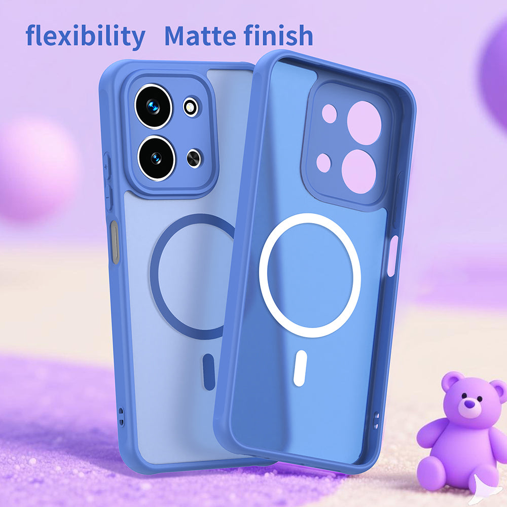 Custodia MagSafe per Xiaomi Redmi 15C 5G / 15C 4G, Techsuit, HaloFrost II, Blu