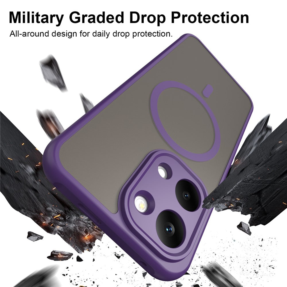 Custodia MagSafe per Xiaomi Redmi 17 5G / 17 4G, Techsuit, HaloFrost II, Viola