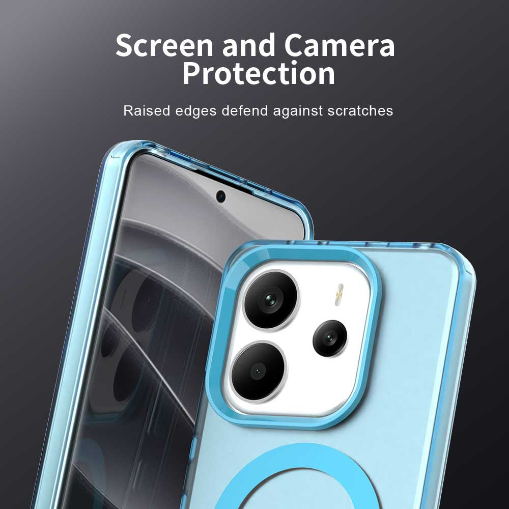 Custodia MagSafe per Xiaomi Redmi Note 14 4G (Regionale), Techsuit, CandyCase, Blu