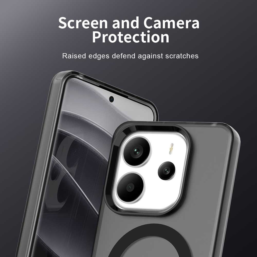 Custodia MagSafe per Xiaomi Redmi Note 14 4G (Standard), Techsuit, CandyCase, Nera