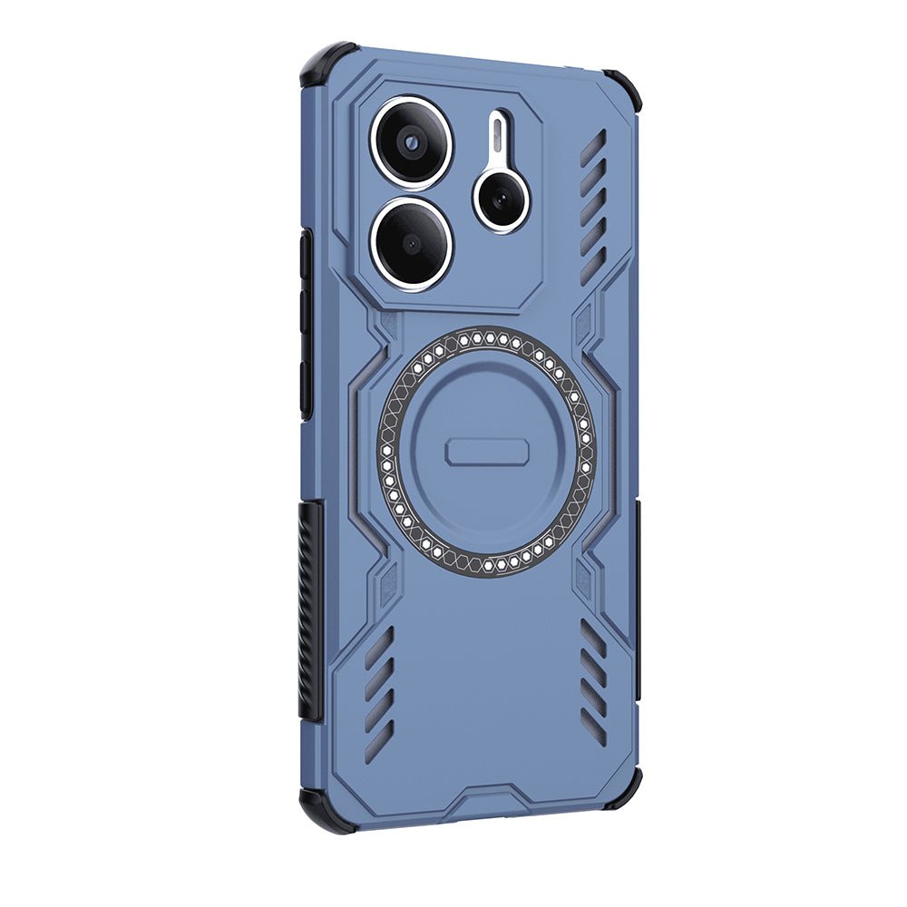 Custodia MagSafe per Xiaomi Redmi Note 14 5G, Techsuit, ArmorMag, Blu