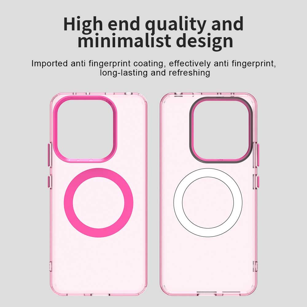 Custodia MagSafe per Xiaomi Redmi Note 14 5G, Techsuit, CandyCase, Rosa