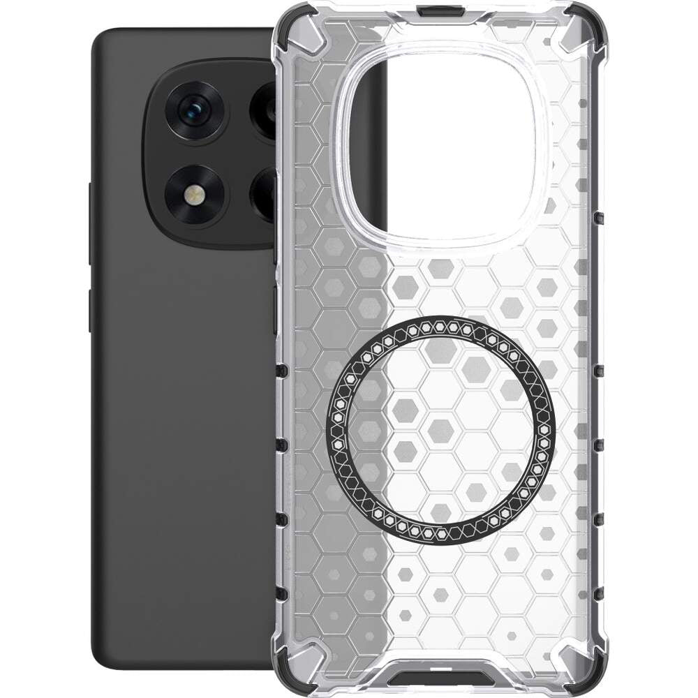 Custodia MagSafe per Xiaomi Redmi Note 14 Pro 4G, Techsuit, HoneyComb Shield, Bianca