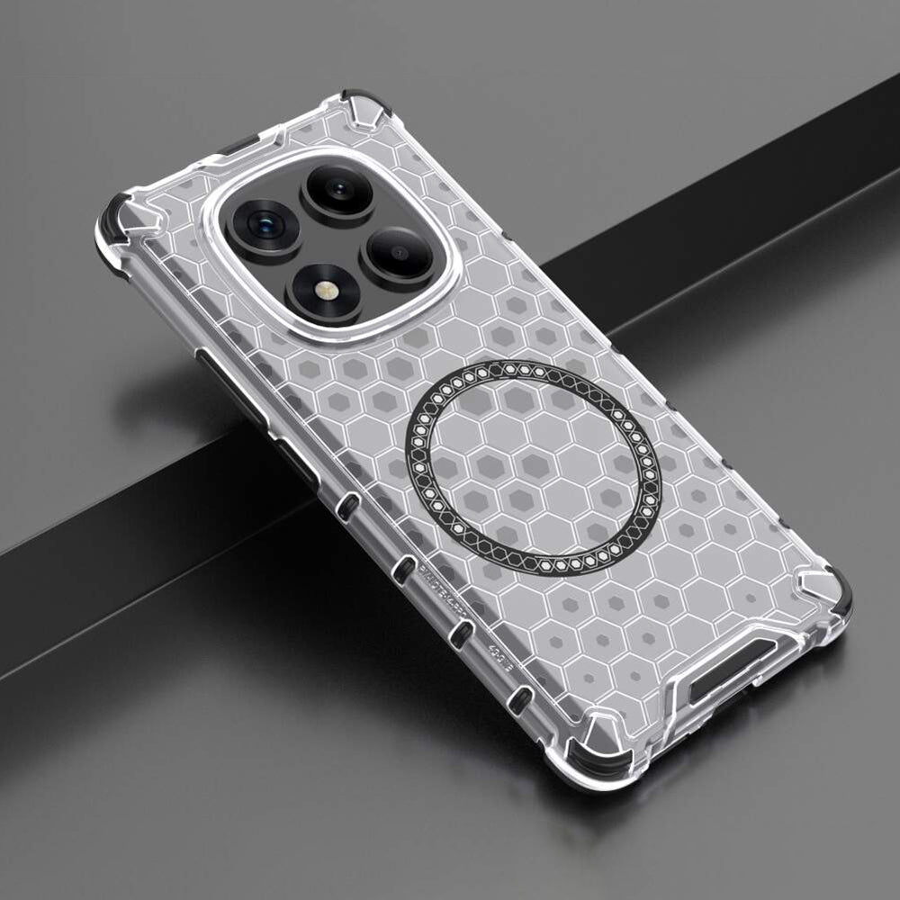 Custodia MagSafe per Xiaomi Redmi Note 14 Pro 4G, Techsuit, HoneyComb Shield, Bianca