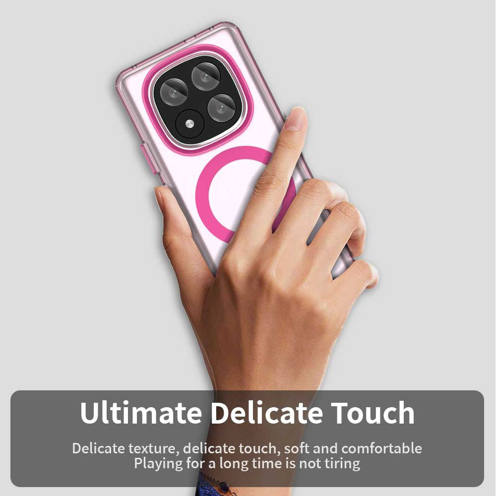 Custodia MagSafe per Xiaomi Redmi Note 14 Pro+ 5G, Techsuit, CandyCase, Rosa