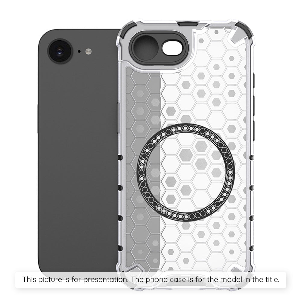 Custodia MagSafe per Xiaomi Redmi Note 14S, Techsuit, HoneyComb Shield, Bianca