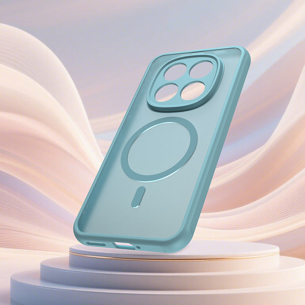 Custodia MagSafe per Xiaomi Redmi Note 15 Pro 5G, Techsuit, HaloFrost II, Verde Chiaro