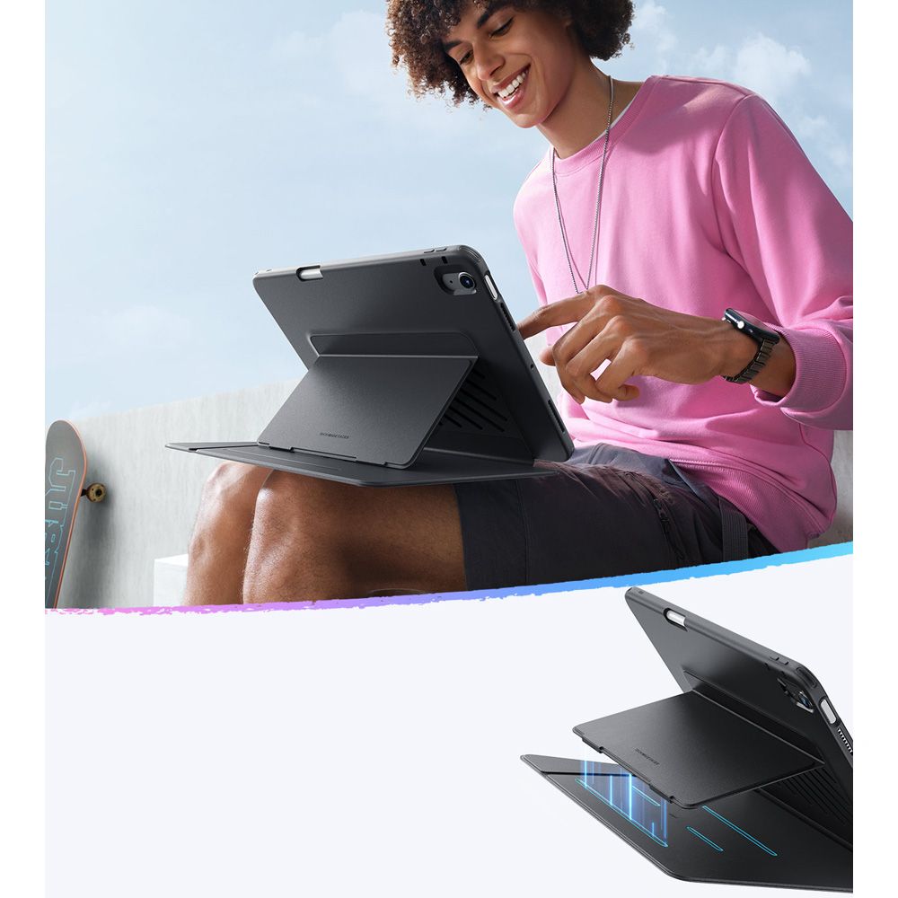 Custodia per Apple iPad (2025) / (2022), ESR, Flip Hybrid, Nera, Ricondizionata