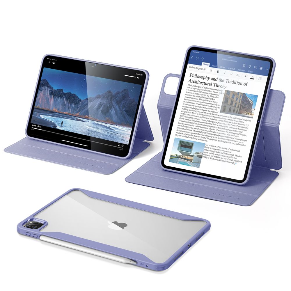 Custodia per Apple iPad Pro 13 (2024), ESR, Rebound Hybrid, Viola