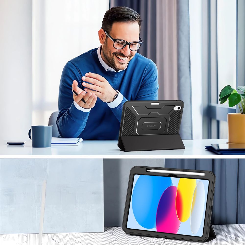 Custodia per Apple iPad (2025) / iPad (2022), Tech-Protect, Endurance, Nera