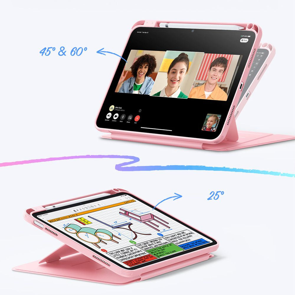 Custodia per Apple iPad (2025) / (2022), ESR, Flip Hybrid, Rosa