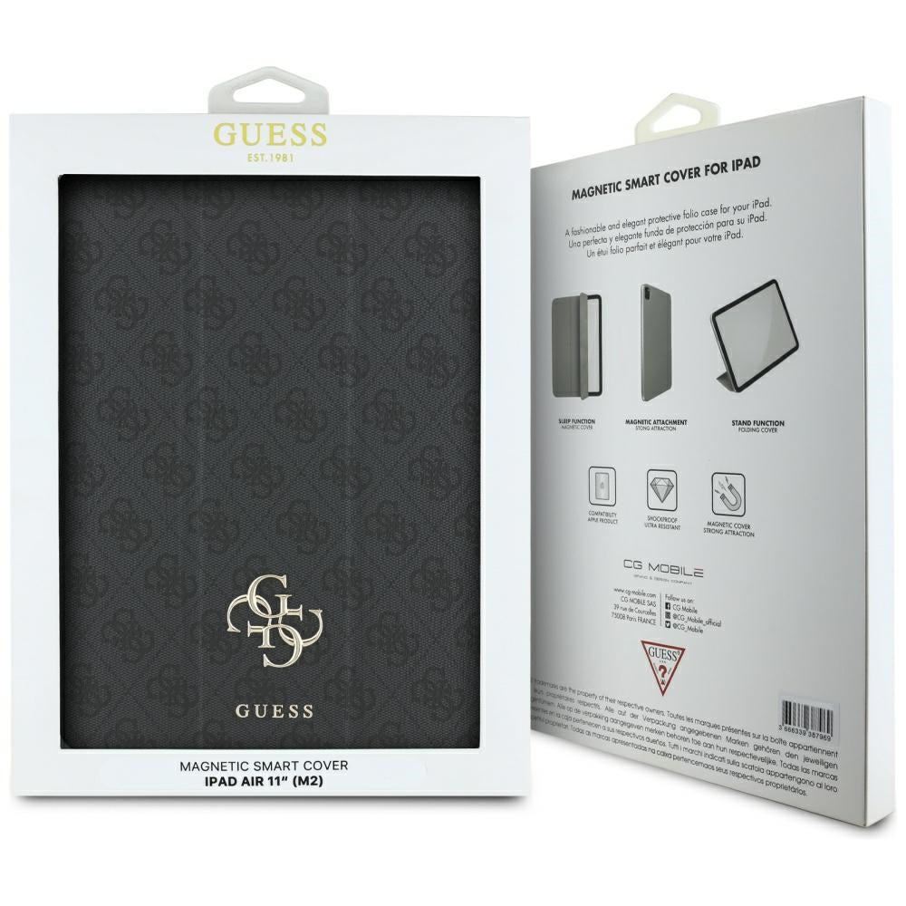 Custodia per Apple iPad Air 11 (2026) / iPad Air 11 (2025) / Air 11 (2024), Guess, 4G Big Logo, Nera