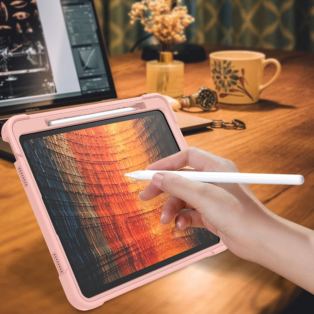 Custodia per Apple iPad Air 13 (2026) / Air 13 (2025) / Air 13 (2024), Techsuit, Rugged TabShell, Rosa