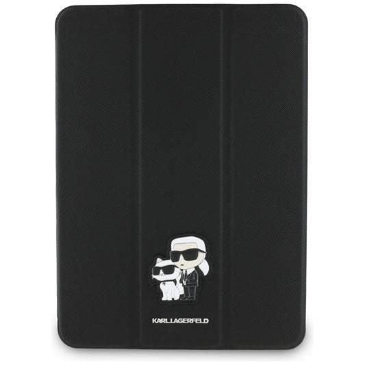 Custodia per Apple iPad Pro 11 (2024), Karl Lagerfeld, Saffiano Karl & Choupette, Nera.