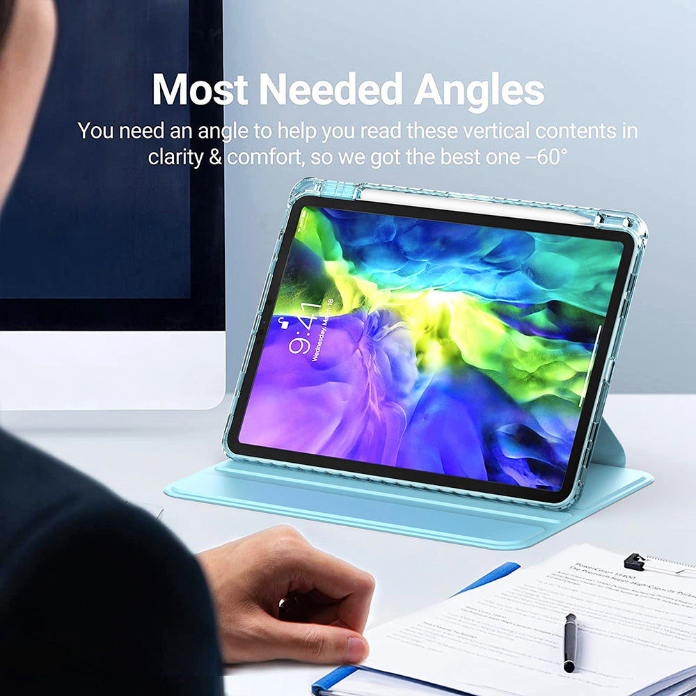 Custodia per Apple iPad Pro 11 (2024), Techsuit, Crystal Vision, Blu