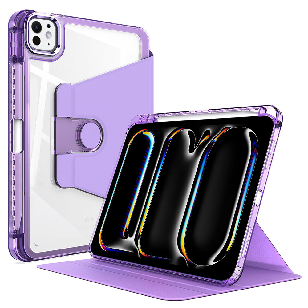 Custodia per Apple iPad Pro 11 (2024), Techsuit, Crystal Vision, Viola