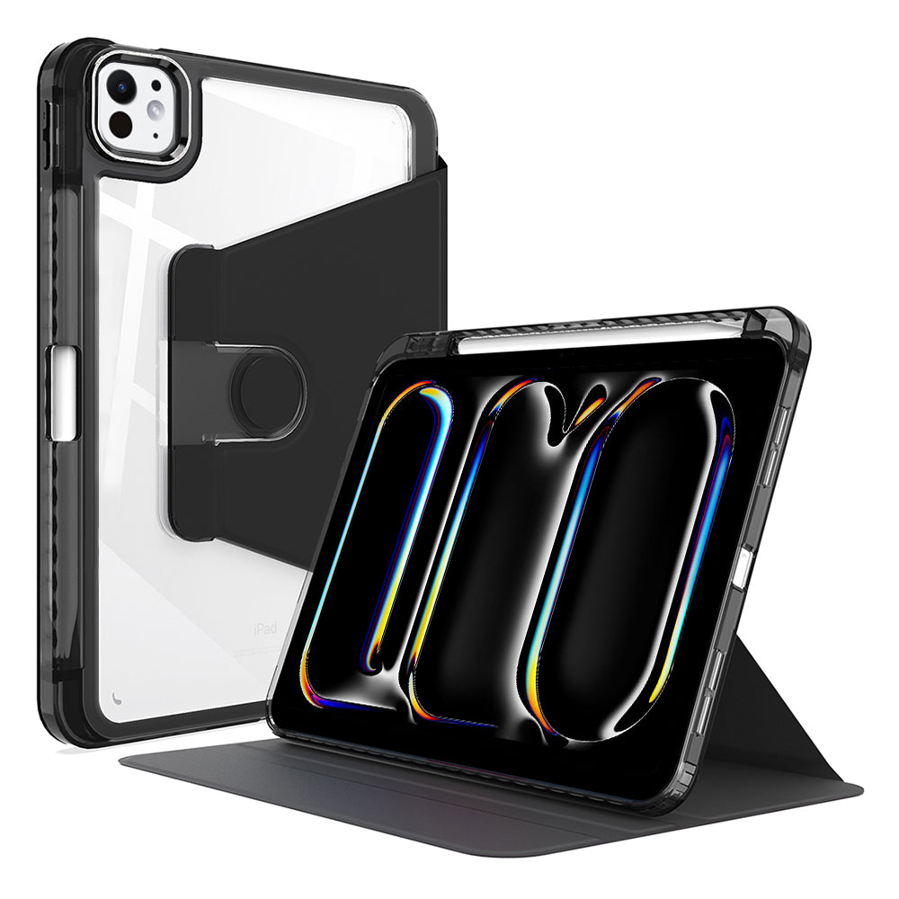 Custodia per Apple iPad Pro 11 (2024), Techsuit, Crystal Vision, Nera