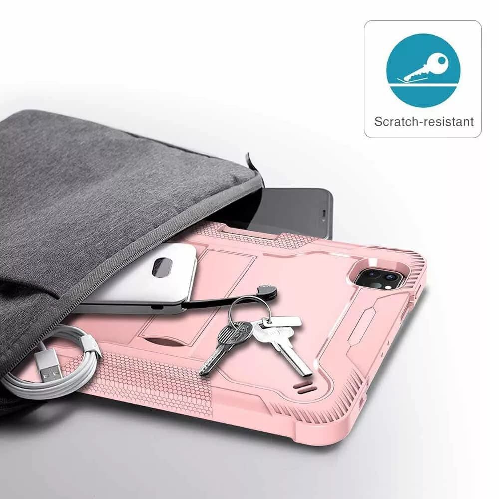 Custodia per Apple iPad Pro 11 (2024), Techsuit, Rugged TabShell, Rosa