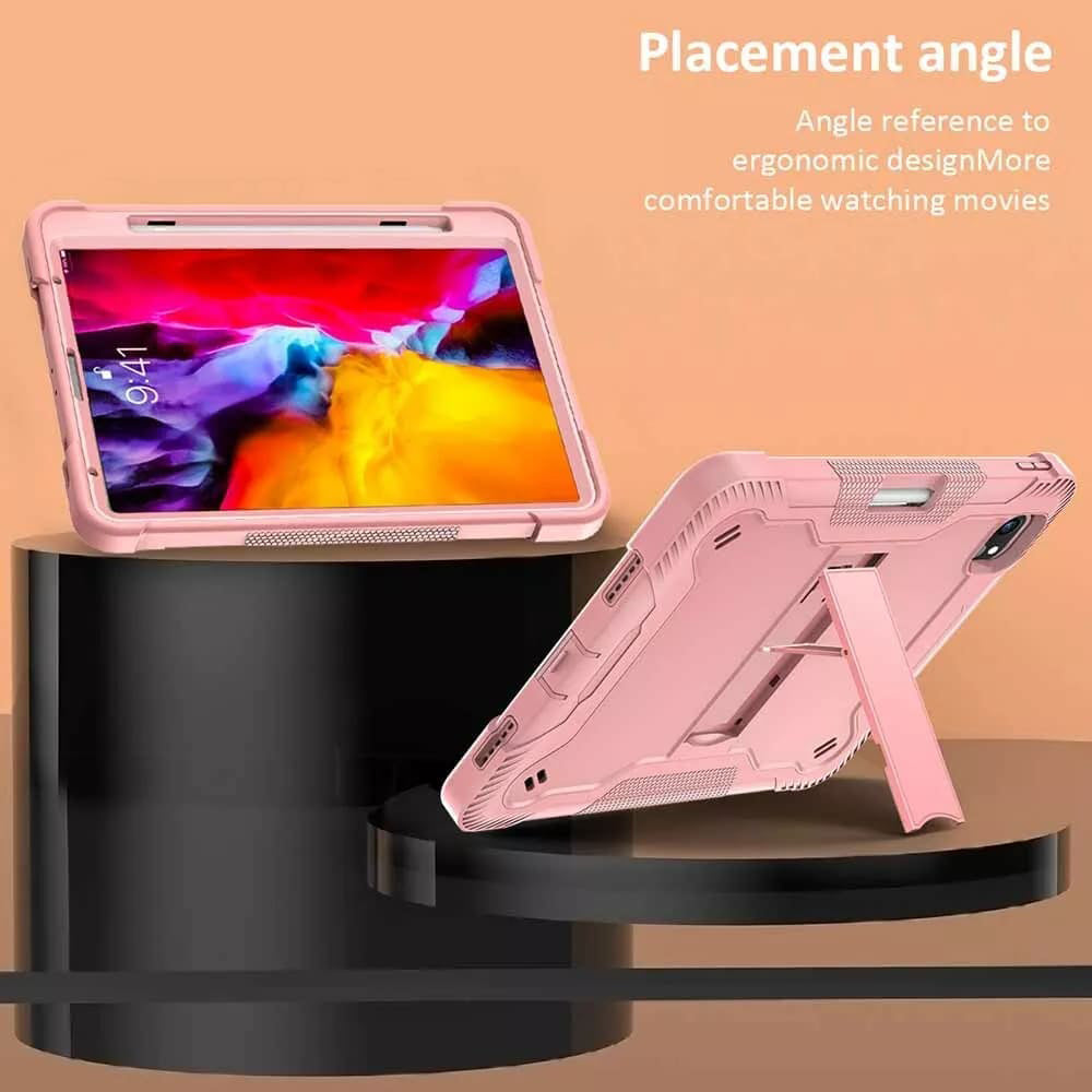 Custodia per Apple iPad Pro 13 (2024), Techsuit, Rugged TabShell, Rosa