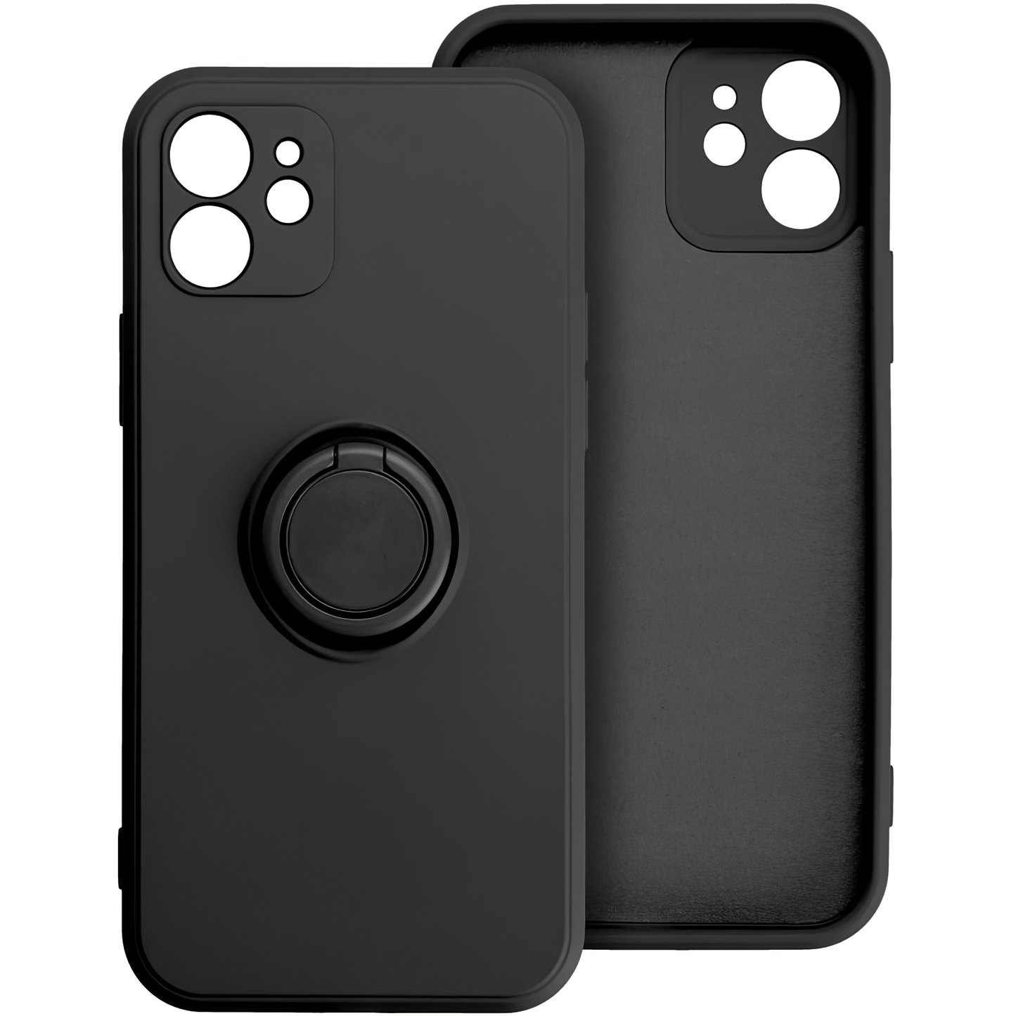 Custodia per Apple iPhone 16 Pro, OEM, Silicone Ring, Nera