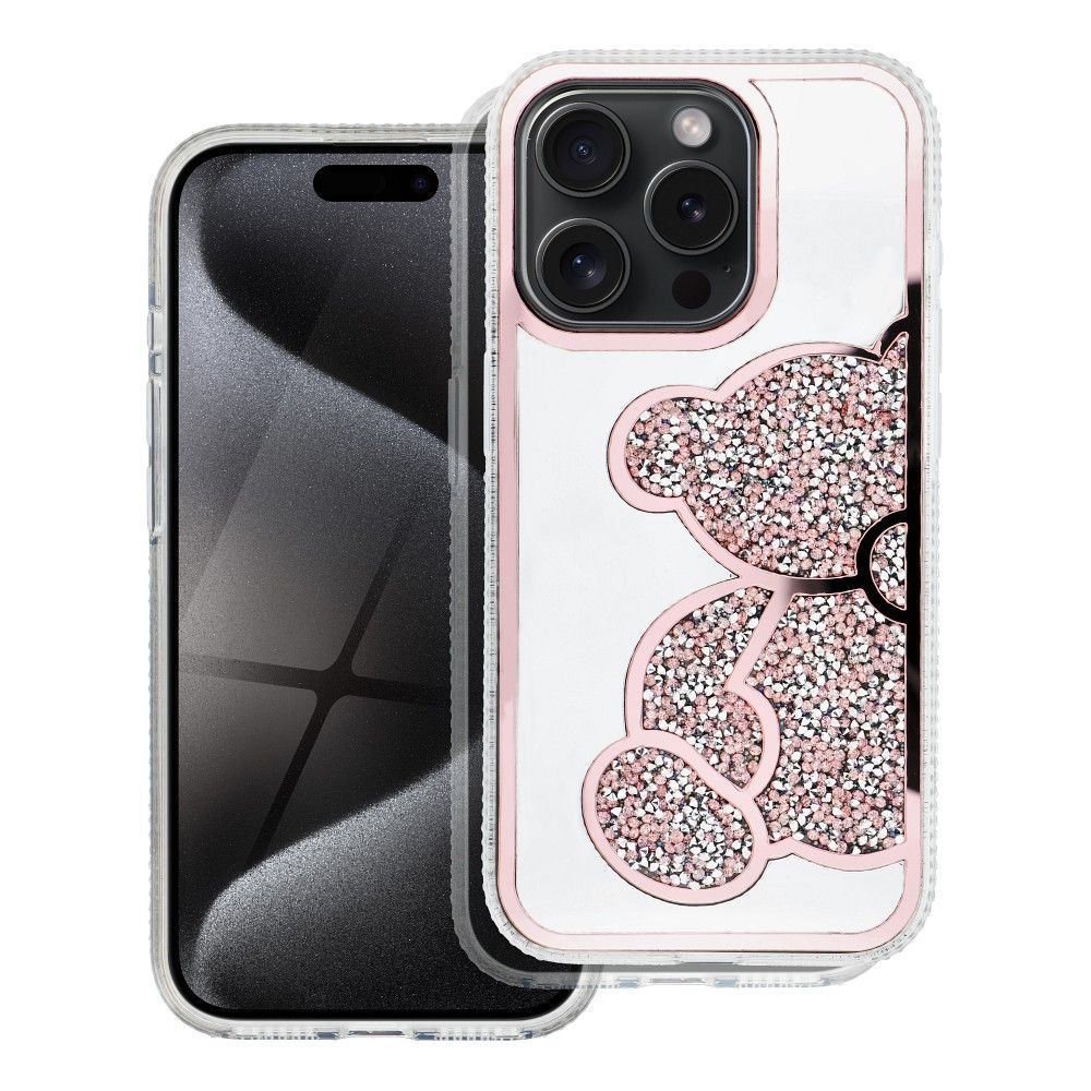 Custodia per Apple iPhone 17e / 16e, OEM, Teddy Bear, Rosa