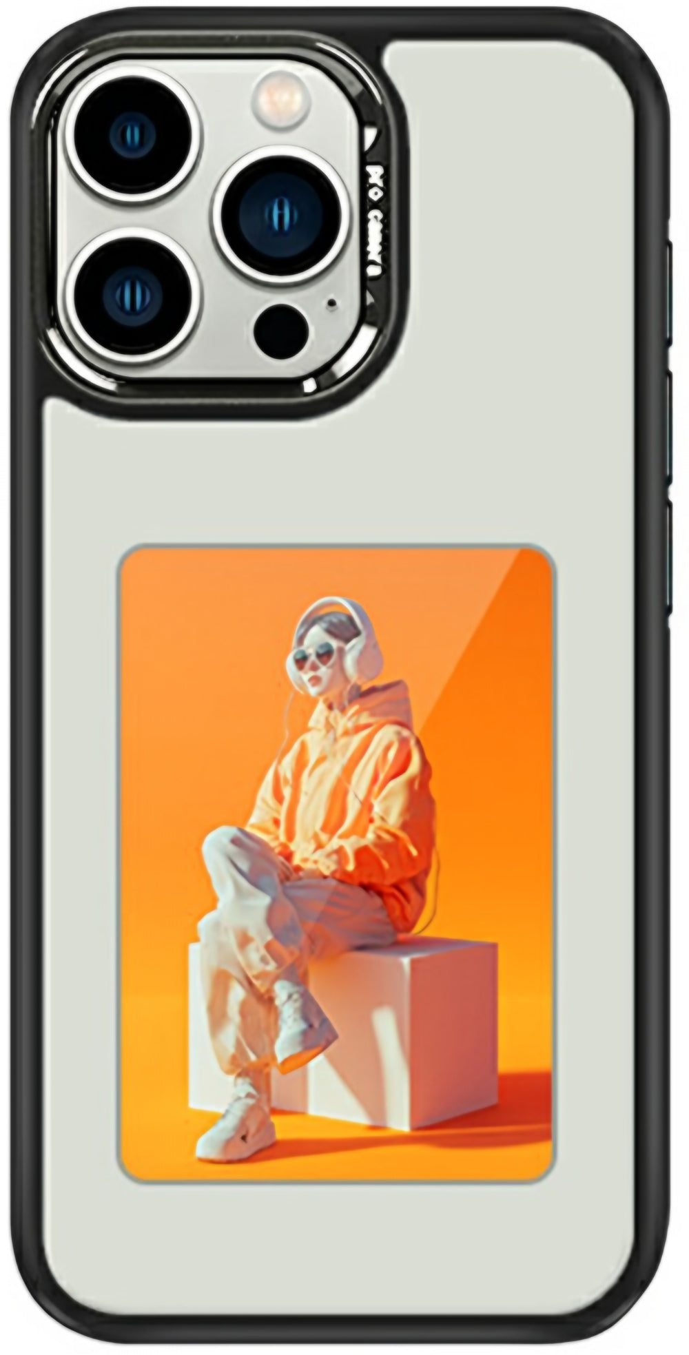 Custodia per Apple iPhone 16 Pro, OEM, Display Personalizzato E-Ink (4 pollici), Bianca