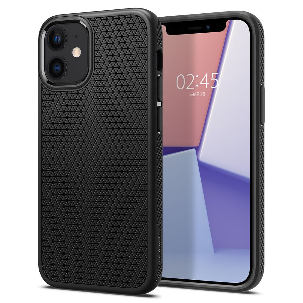 Custodia per Apple iPhone 12 / 12 Pro, Spigen, Liquid Air, Nera