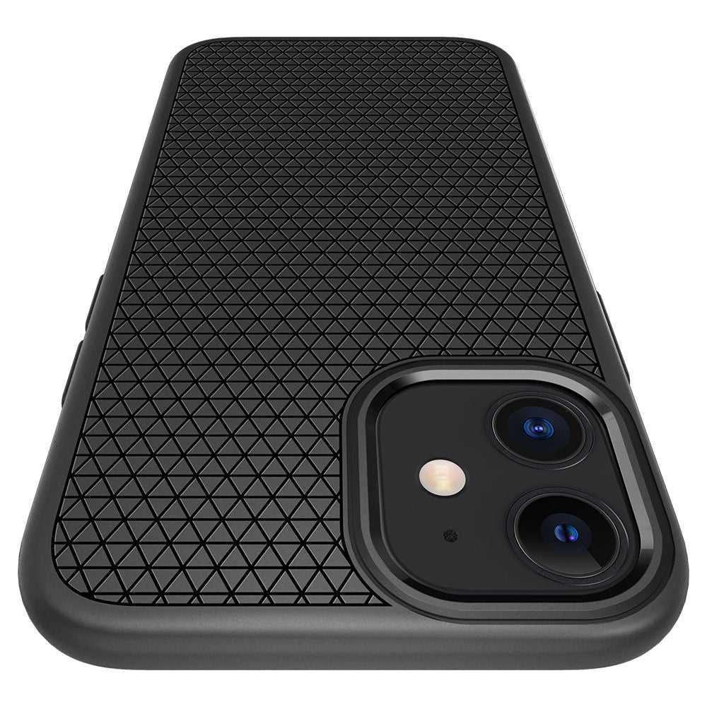 Custodia per Apple iPhone 12 / 12 Pro, Spigen, Liquid Air, Nera