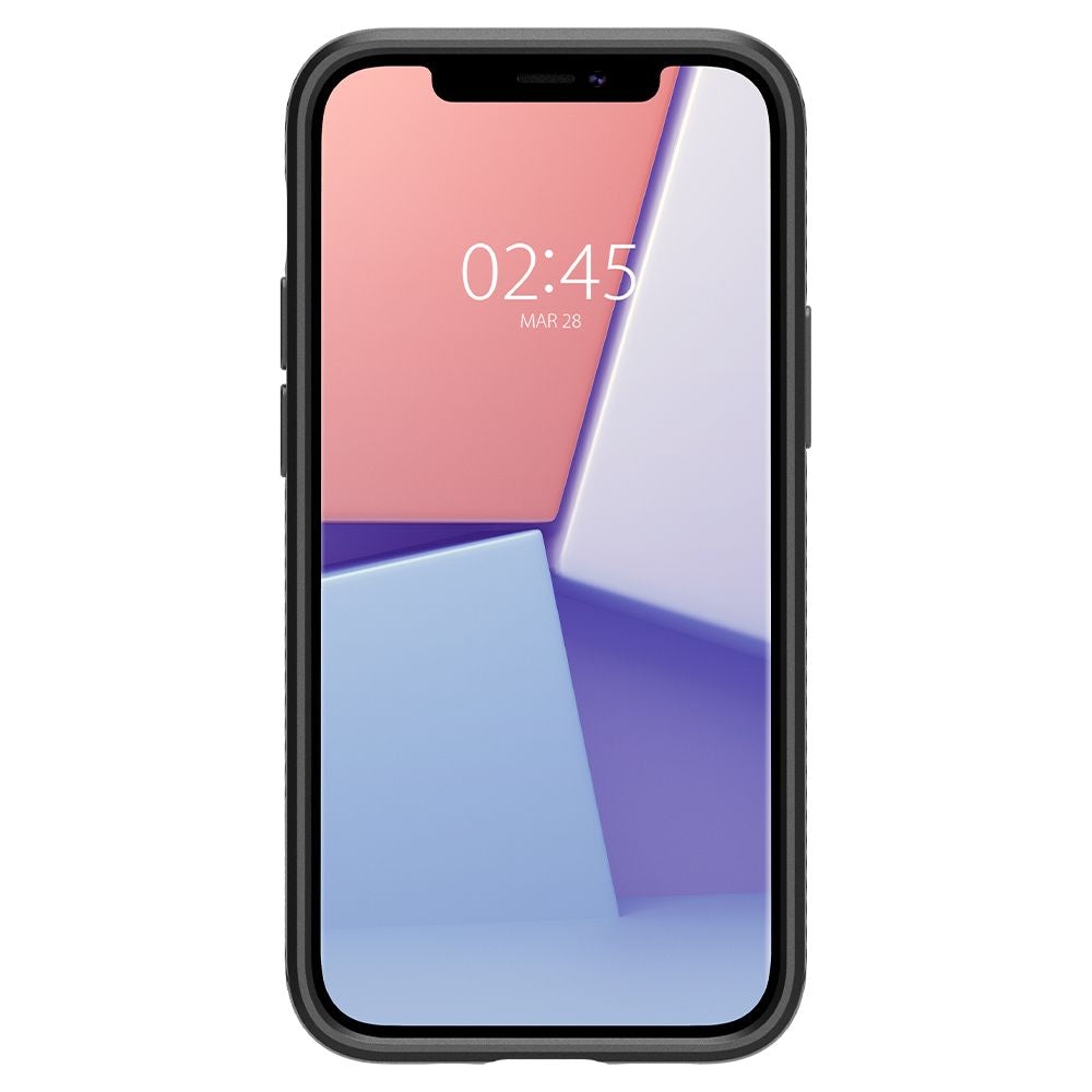 Custodia per Apple iPhone 12 / 12 Pro, Spigen, Liquid Air, Nera