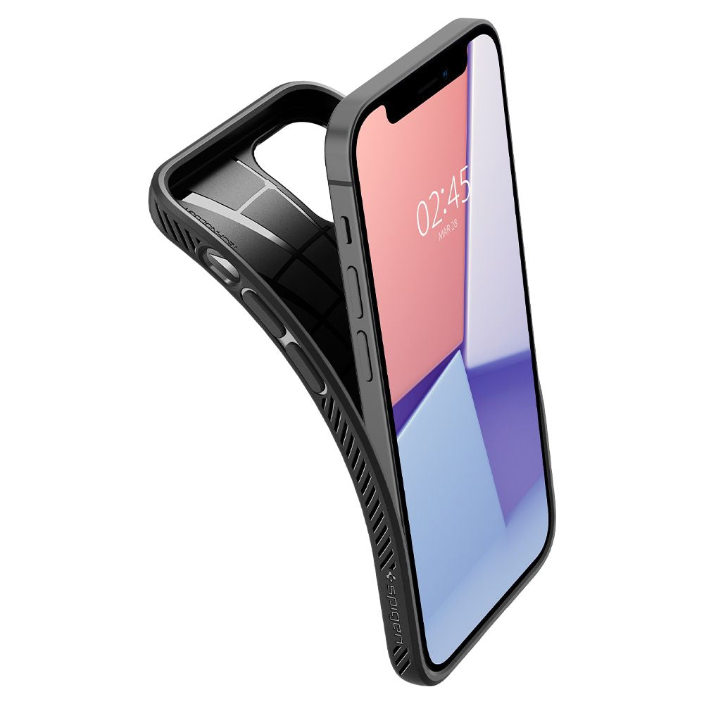 Custodia per Apple iPhone 12 / 12 Pro, Spigen, Liquid Air, Nera