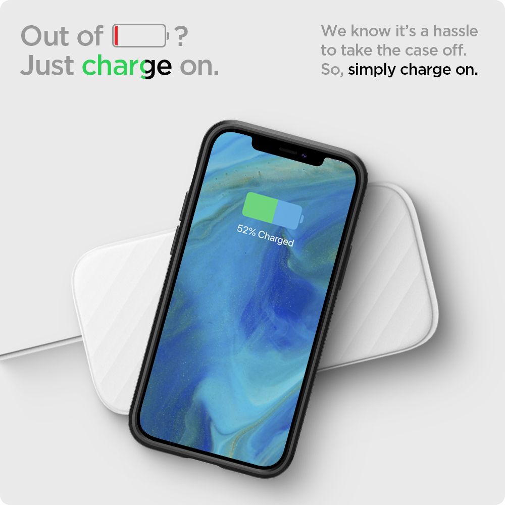 Custodia per Apple iPhone 12 / 12 Pro, Spigen, Liquid Air, Nera
