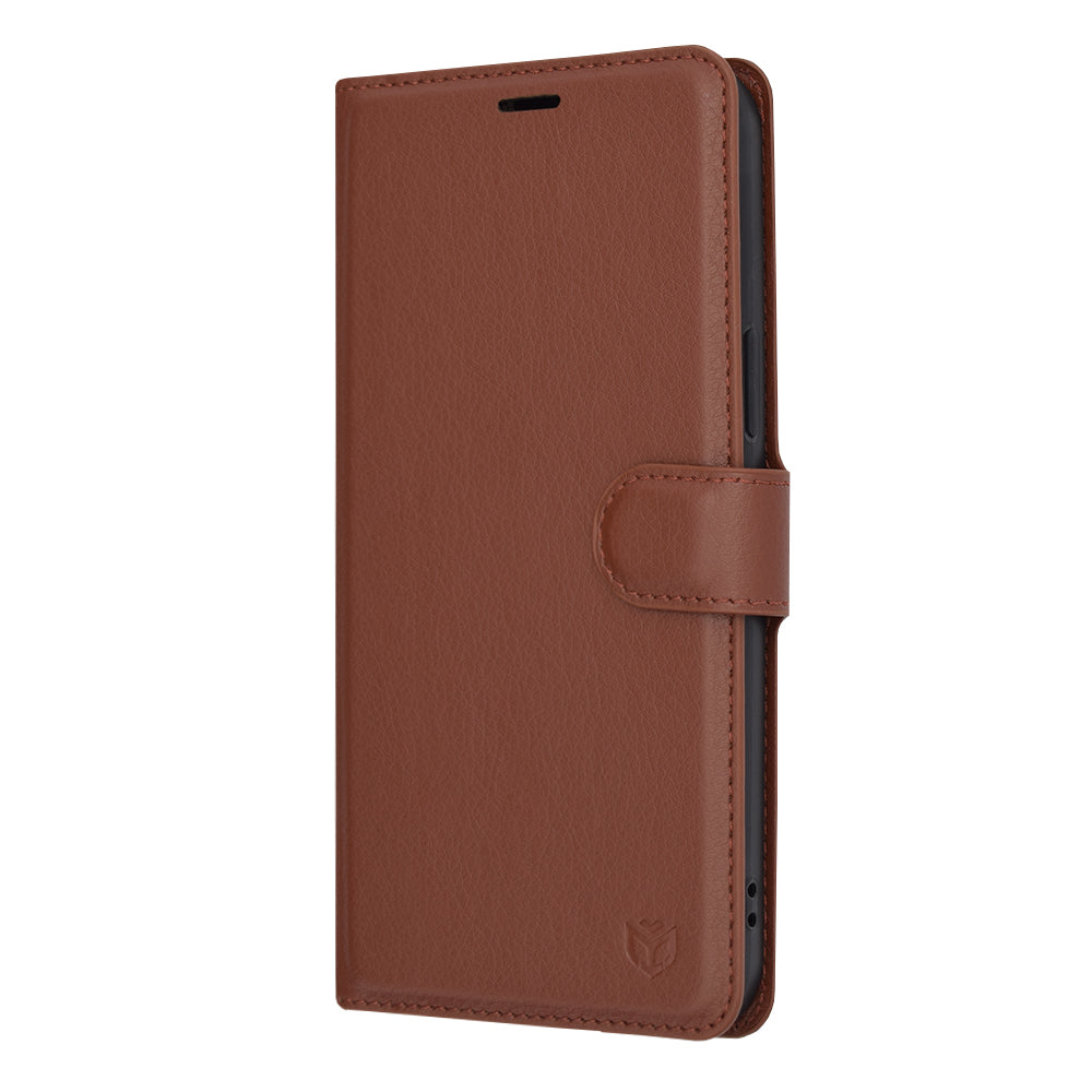 Custodia per Apple iPhone 12 Pro Max, Techsuit, Leather Folio, Marrone