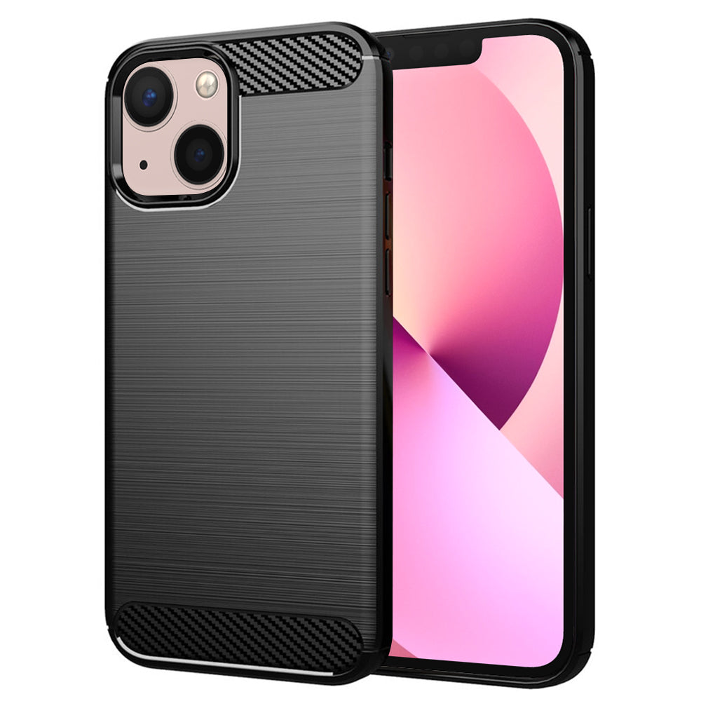 Custodia per Apple iPhone 13 mini, Techsuit, Carbonio, Nera