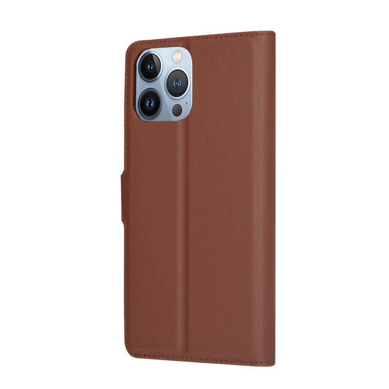 Custodia per Apple iPhone 13 Pro Max, Techsuit, Leather Folio, Marrone