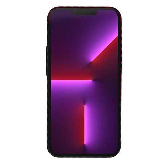 Custodia per Apple iPhone 13 Pro, Techsuit, Carbonite FiberShell, Nero Rosso