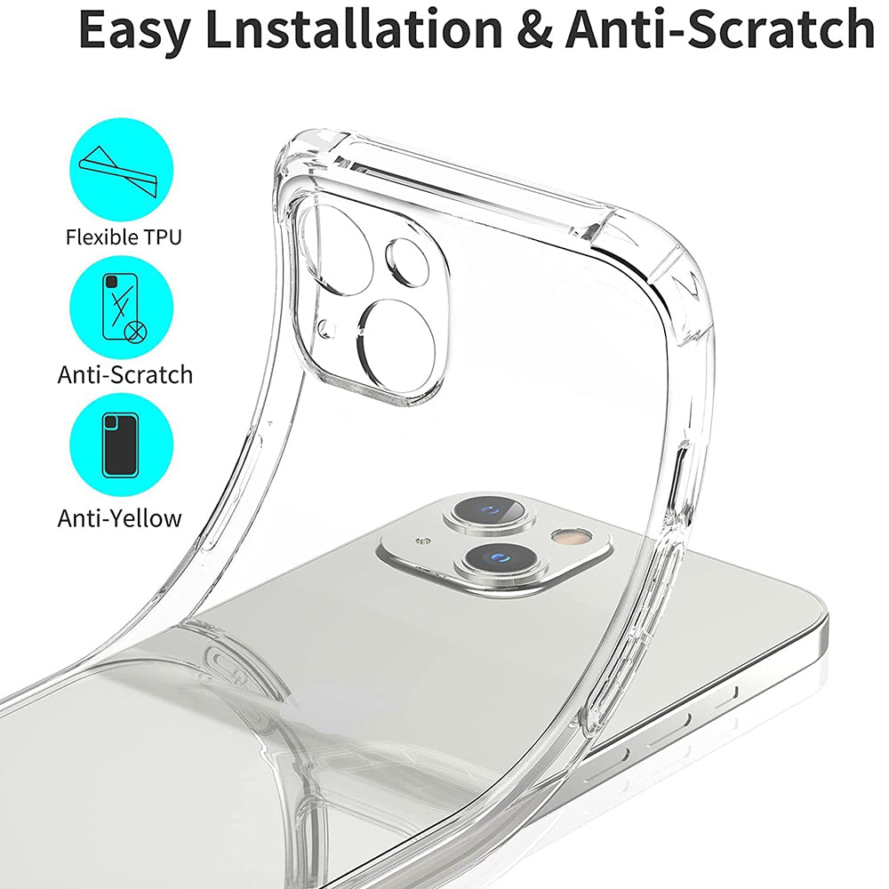 Custodia per Apple iPhone 13, Techsuit, Shockproof Clear, Trasparente