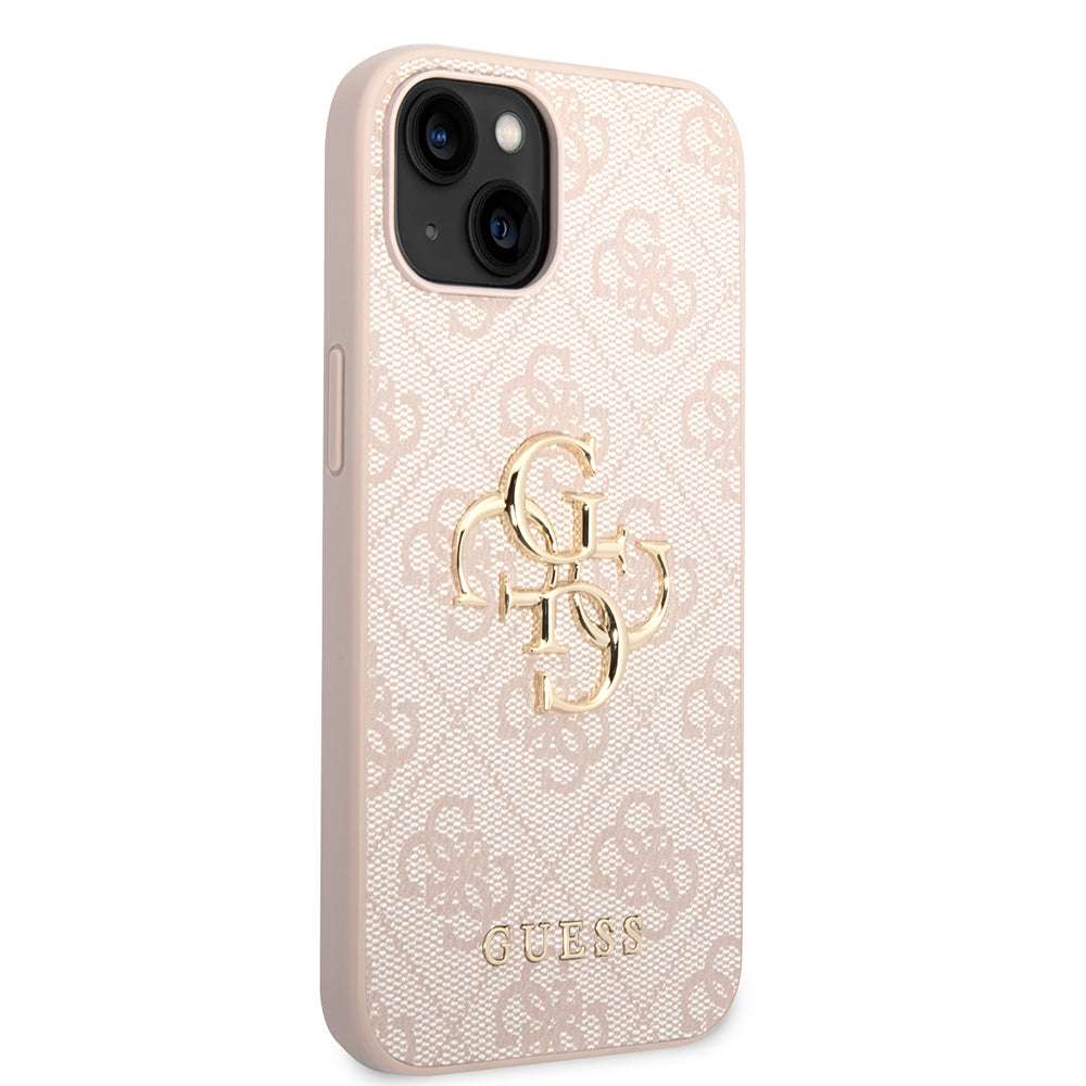 Case for Apple iPhone 14, Guess, 4G Metal Logo, Pink