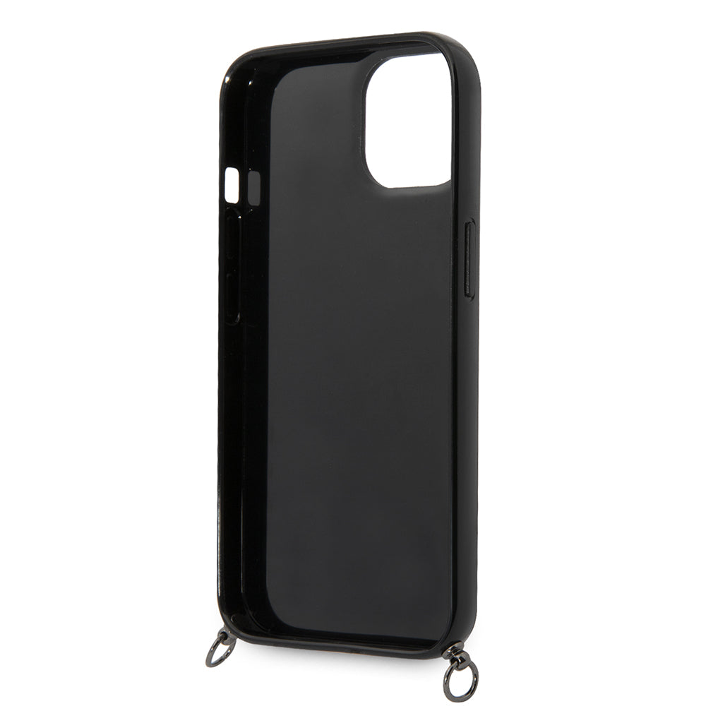 Custodia per Apple iPhone 14, Karl Lagerfeld, Color Stripes with Strap, Rosa