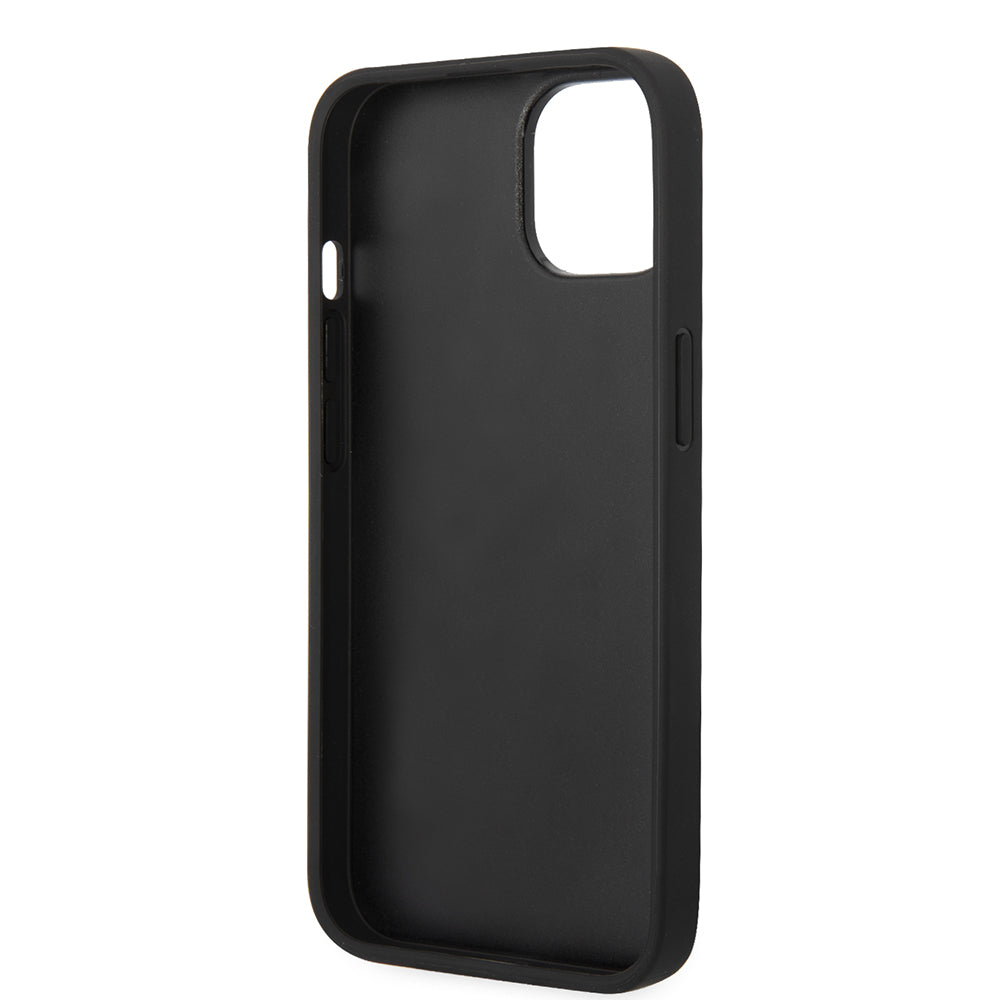 Custodia per Apple iPhone 14, Karl Lagerfeld, Glitter Flakes Ikonik Karl, Argento