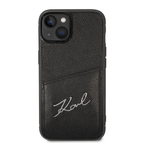 Custodia per Apple iPhone 14 Plus, Karl Lagerfeld, Cardslots Signature Logo, Nera