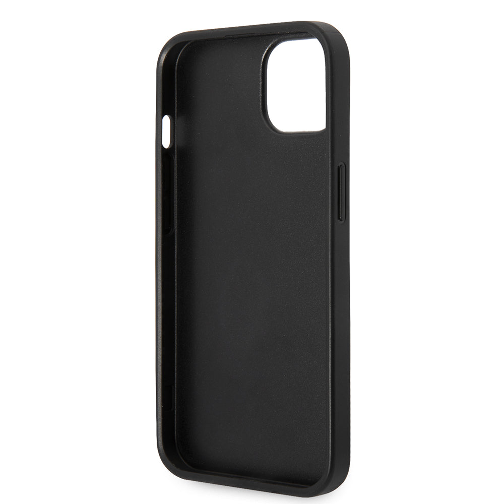 Custodia per Apple iPhone 14 Plus, Karl Lagerfeld, Glitter Plaque Logo, Nera