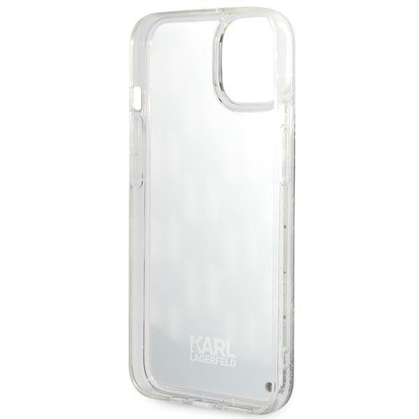 Custodia per Apple iPhone 14 Plus, Karl Lagerfeld, Liquid Glitter Monogram, Nera