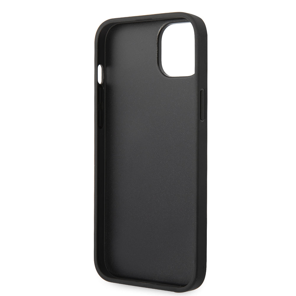 Custodia per Apple iPhone 14 Plus, Karl Lagerfeld, Saffiano Monogram Metal Logo, Grigio