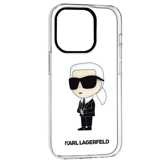 Custodia per Apple iPhone 14 Pro, Karl Lagerfeld, IML Ikonik NFT, Trasparente